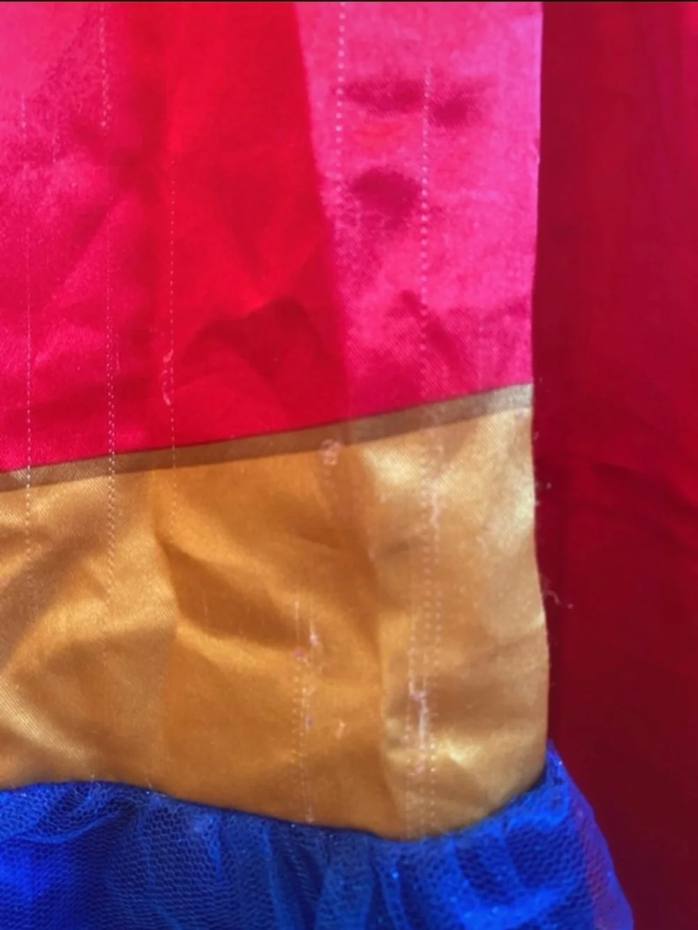 Disney Wonder Woman Inspired Girls Costume Red Gold Blue